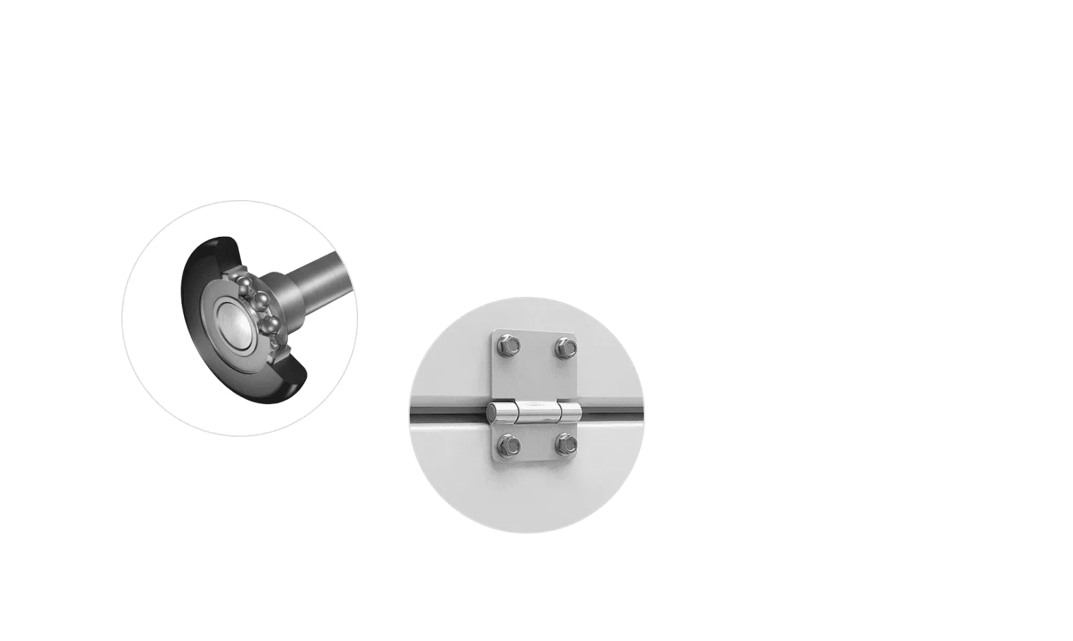 Zárt típusú golyóscsapágyas görgők